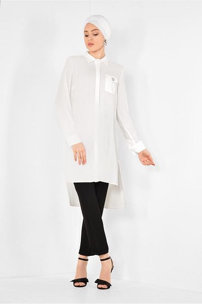 Alvina Asymetric Cut Tunic 4884