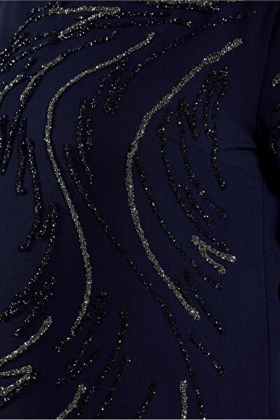 Alvina Taş Baskılı Abiye Elbise 20619