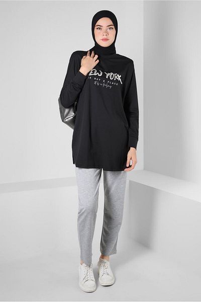 Alvina Padded Printed Tracksuit Tunic - 42776