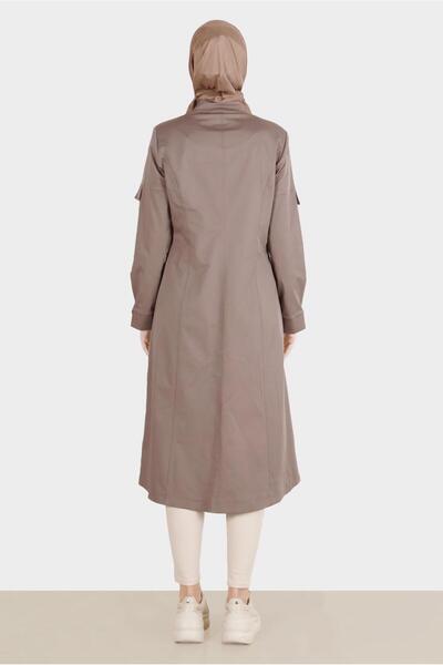 Alvina Fermuarlı Hakim Yaka Trençkot 10564