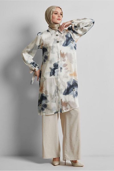 Alvina Patterned Cotton Tunic 45399