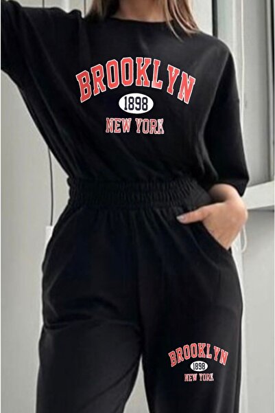 Mythologie Μπλουζάκι και φούτερ Brooklyn - Μαύρο μπλουζάκι Jogger στο κάτω επ...