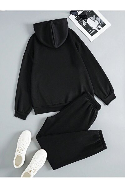 Mythologie I Am Perfect Sweatshirt Sweatpants Jogger - Black Printed Bottom Top Tracksuit Set Hooded