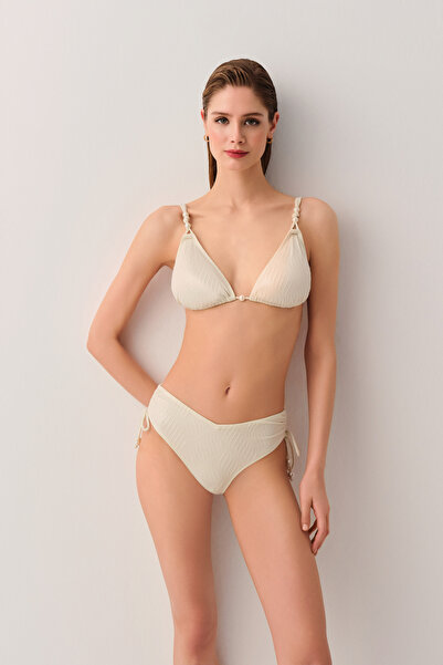 SUWEN Pearl Yanı Büzgülü Bikini Alt