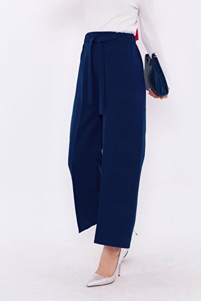 TRENDTESETTÜR Kad\U00Ddin Dark Blue Wide Leg Pants T-80079