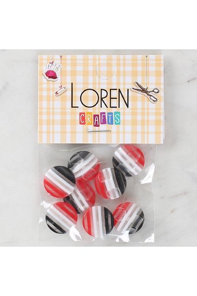 Store Loren Crafts 8 Pack Patterned Buttons - 1090