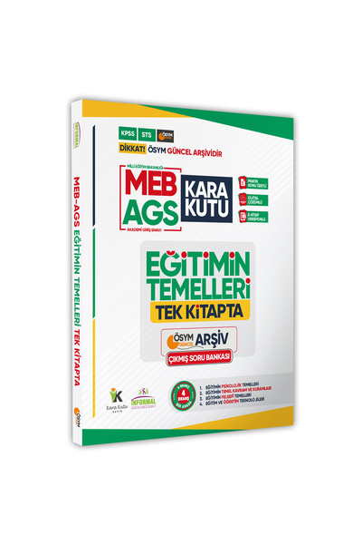 İnformal Yayınları MEB-AGS Eğitimin Temelleri TÜM DERSLER TEK KİTAP Konu Özet...
