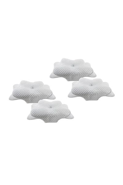 Karll Set of 4 Karll orthopedic neck pillows, memory foam/bamboo fiber, white, 40 x 60 x 12-14