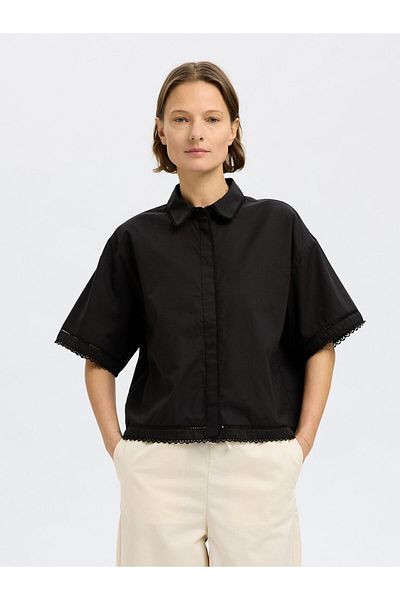 Selected Femme Kurzarmhemd Cropped