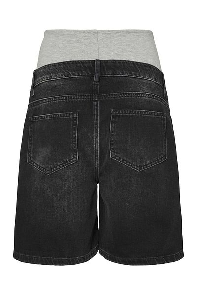 Mama Licious Jeans-Shorts Normal geschnitten Mid Rise 5-Pocket-Shorts