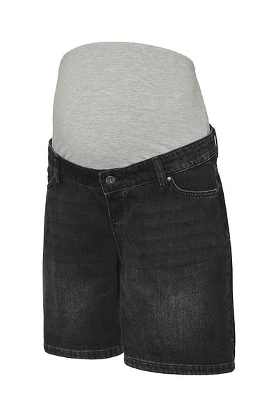 Mama Licious Jeans-Shorts Normal geschnitten Mid Rise 5-Pocket-Shorts