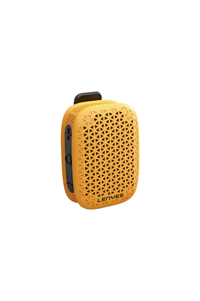 Lenyes S232 TWS Mandallı Bluetooth Speaker Hoparlör v5.4 Sarı