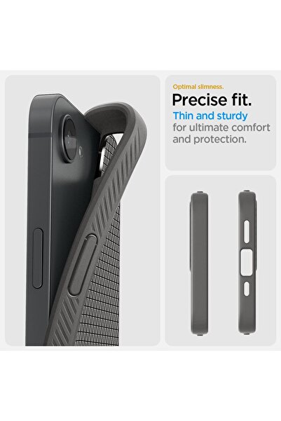 Spigen Liquid Air designed for iPhone 16e case cover (2025) - Marble Gray