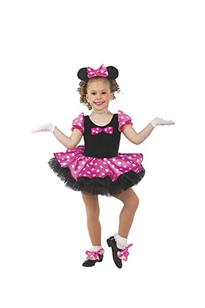 Masal Kostüm Minnie Mouse Tütü Kostümü Pembe Msl-39
