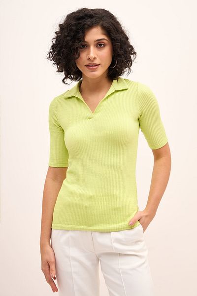 Salt Attire Collared Stylish Women's Top Elegant Versatile & Comfortable Casual Wear