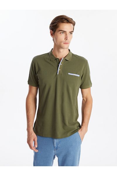 LC Waikiki Kurzarm-Pique-Herren-T-Shirt mit Polo-Ausschnitt