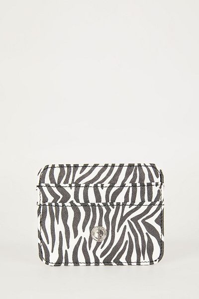 DeFacto Women's Zebra Printed Faux Leather Card Holder B8165Axns
