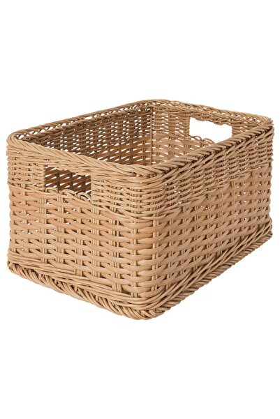 IKEA BEKNA Handwoven Plastic Rattan Basket 25x35x20 cm with Handles – IKEA