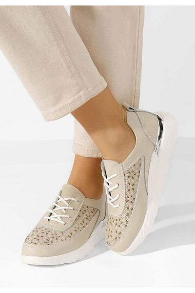 B T Shoes Sneakers dama piele Calyse nude