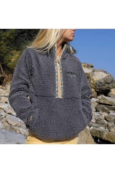 BİLLABONG Billabong Horizon Mock Neck Women's Gray Fleece