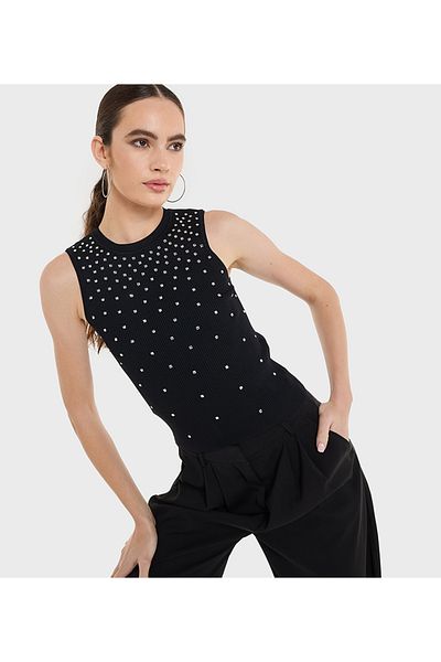 BCBG WOMENS-KNIT BLOUSE