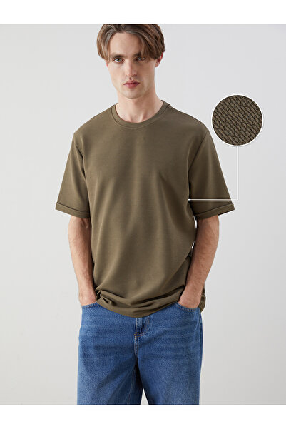 LC Waikiki Crew Neck Short Sleeve Men's Textured T-Shirt