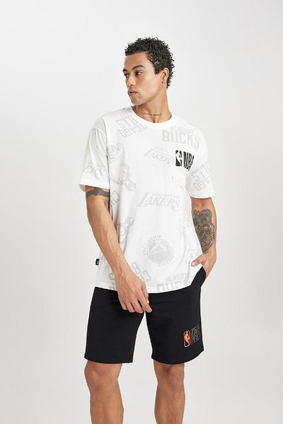 DeFacto NBA Wordmark Boxy Fit - Μπλουζάκι με κοντό μανίκι με λαιμόκοψη B3912ax24sp