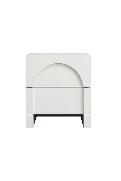 Danube Home Calm Night Stand Multifunctional Bed Side Table - White L47.6xW42.3xH54.1cm