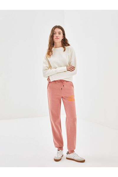 LC Waikiki Vizyon New Season Elastic Waist Printed Women's Sweatpants Bottom