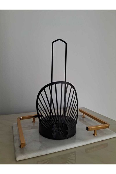 Decovio Yelpai Вертикална закачалка за кърпи Butterfly, черна