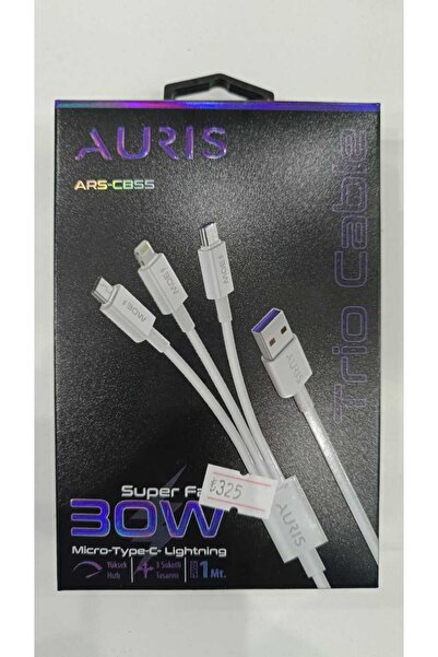 Auris 30W Micro-Type-c Süper Hızlı Şarj Kablosu