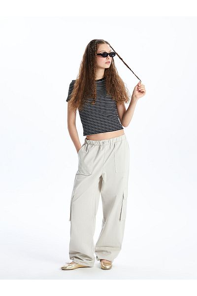 LC Waikiki Standard Fit Women's Cargo Pants with Elastic Waist