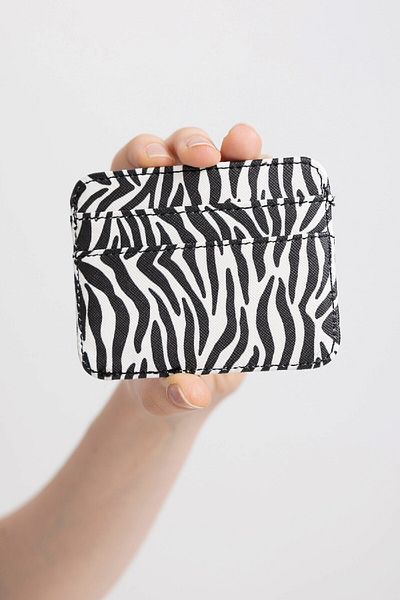 DeFacto Women's Zebra Printed Faux Leather Card Holder B8165Axns