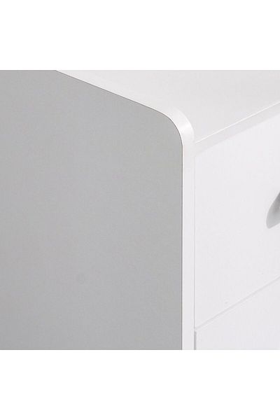 Danube Home Supreme 2 Drawer Nightstand Multifunctional Bed Side Table - White L43xW40.5xH47cm