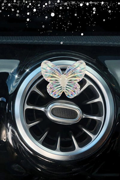 tasarım arabam قطعتان من زخرفة مكيف الهواء على شكل فراشة مذهبة