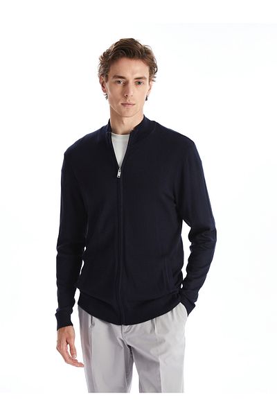 LC Waikiki Standardform-Strickjacke für Herren mit Stehkragen