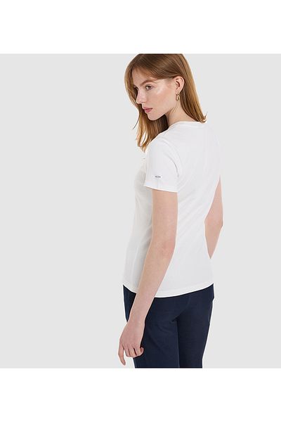 BCBG Regular Round Neck T Shirt With Branding At Sleeves For Women