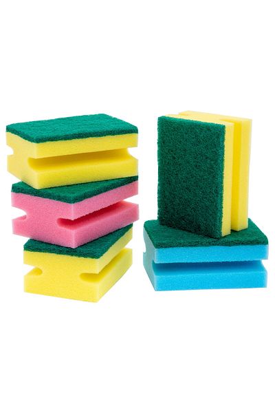 CLIKON BM261 Multicolored Grip Sponge Scourer – 5-Pack for Versatile Cleaning (SP-G305)