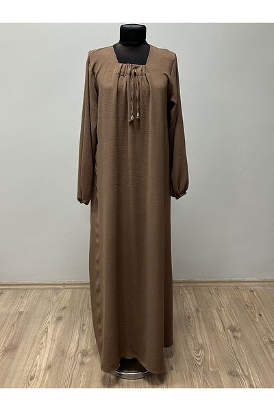 MSA Giyim Long-Sleeved, Solid Color, Practical One-Piece, Aerobin Dress