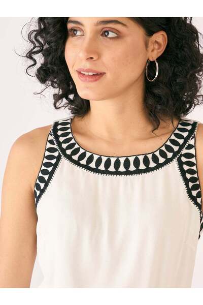 Salt Attire Boat Neck Stylish Women's Top Elegant Versatile & Comfortable Casual Wear