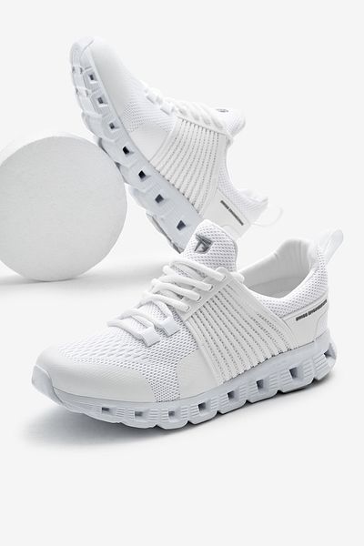 Tonny Black Αθλητικά παπούτσια Unisex Λευκής Σχεδίασης Thermo Sole ριγέ αναπνεύσιμο ύφασμα με κορδόνια
