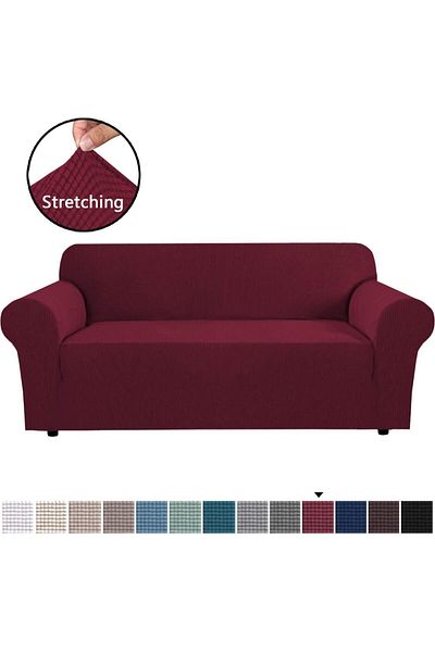 Home Still 3-SEATER SOFA COVER, Bordeaux