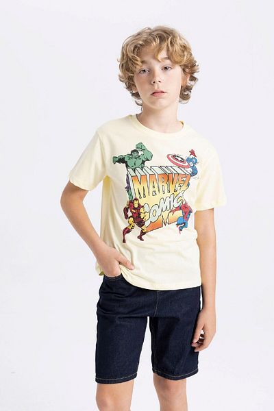 DeFacto Boy's Marvel Comics Crew Neck Short Sleeve T-Shirt C0513A824HS