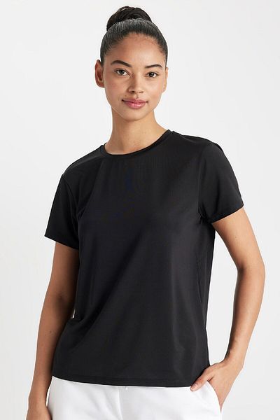 DeFacto DeFactoFit - Athleten-T-Shirt mit Rundhalsausschnitt, schwerem Stoff, kurze Ärmel, B8964AX24SM