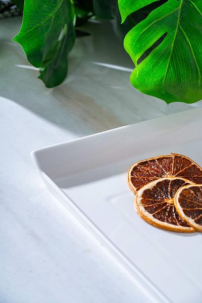 ACAR Bianco Perla Rectangular Presentation Plate - 31 cm