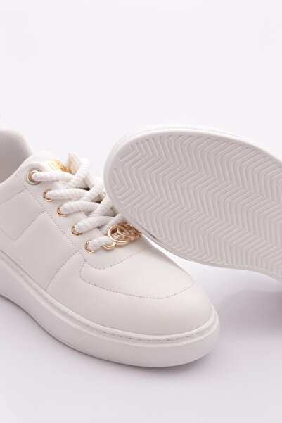 DGN Kadın Aksesuarlı Sneakers Ayakkabı Beyaz 122111039101