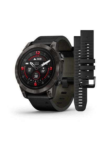 Garmin EPIX PRO (GEN 2) SAPPHIRE EDITION- 47MM -CARBON GRAY DLC TITANIUM WITH BLACK LEATHER BAND