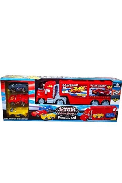 GÜZELYÜZ AVM Araba Taşıyan Jr Tom Tır ve 3 Adet Oyuncak Araba