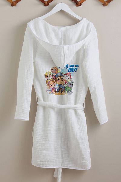 Tuğba Kuğu 4 Layer Muslin Bathrobe - Cartoon Series - Paw Patrol