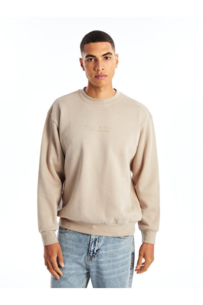 LC Waikiki Ανδρικό χοντρό φούτερ με στάμπα με λαιμόκοψη